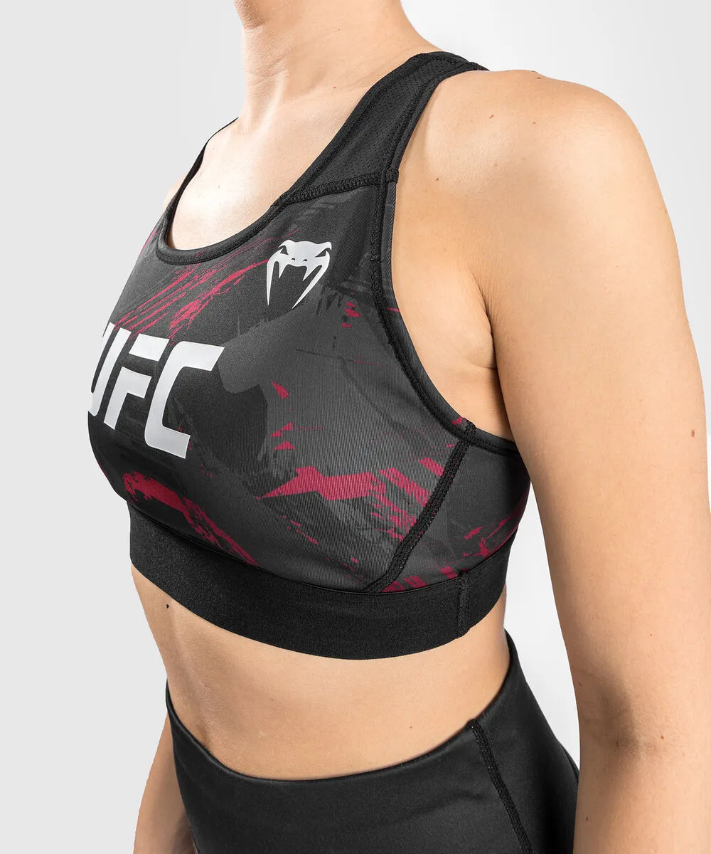 UFC Venum Authentic Fight Week 2.0 Women's Sport Bra - Black-Red 3 UFC Venum Authentic Fight Week 2.0 Women's Sport Bra - Black-Red