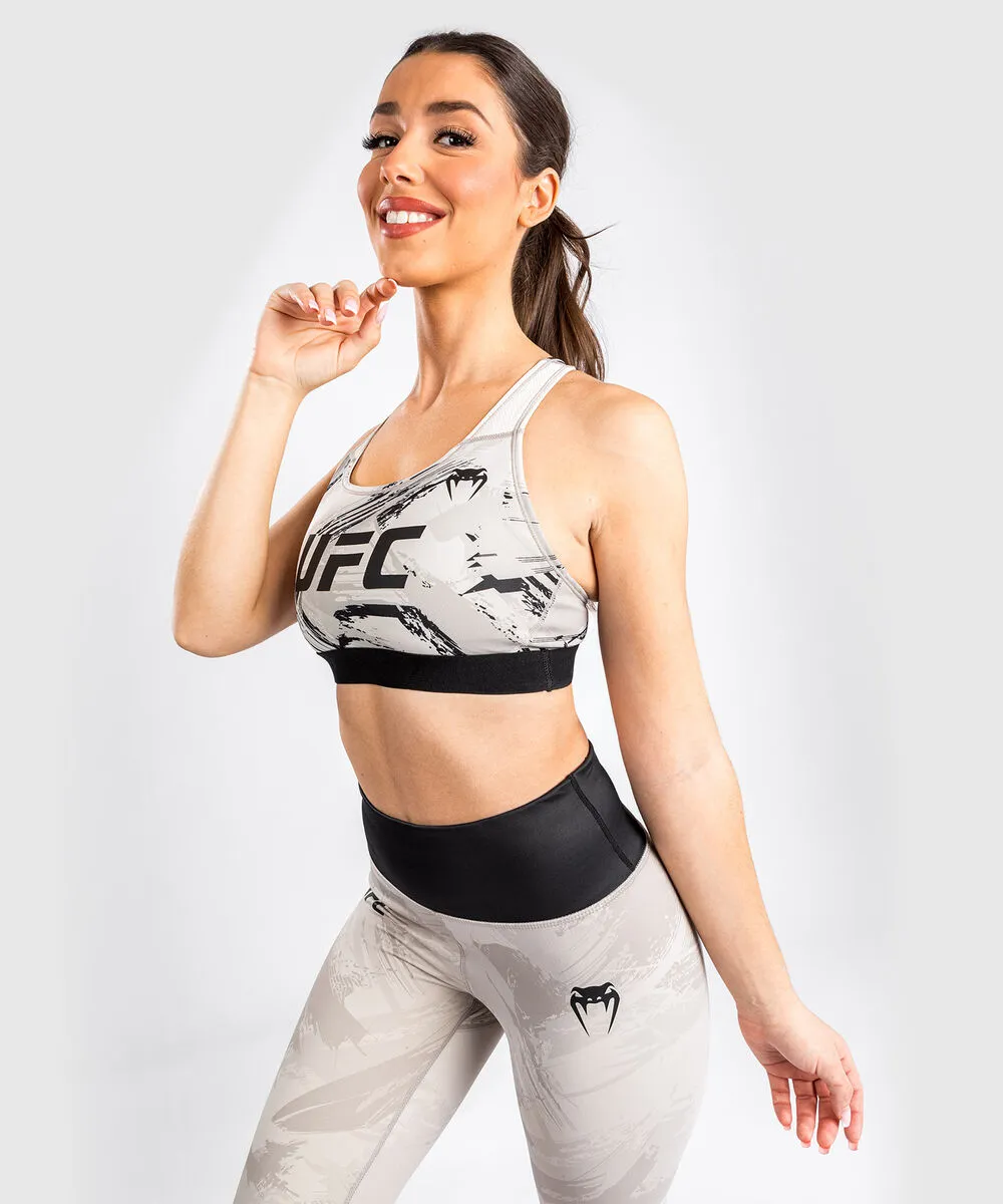 UFC Venum Authentic Fight Week 2.0 Women's Sport Bra - Sand-Black 6 UFC Venum Authentic Fight Week 2.0 Women's Sport Bra - Sand-Black - Image 4