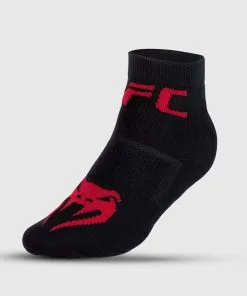 UFC Venum Authentic Fight Week 2.0 Unisex Performance Sock - 2 Pairs - Black-Red