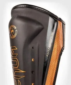 Venum Elite Evo Shinguards - Black/Bronze -Training gear shop Venum20Elite20Evo20sC3A4C3A4risuojat20Musta Pronssi203