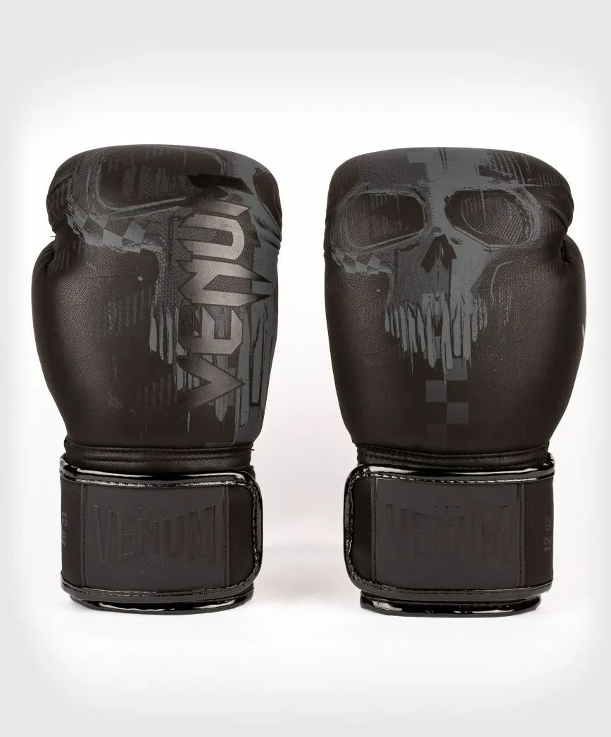 Venum Skull Boxing Gloves, Black-Black 3 Venum Skull Boxing Gloves, Black-Black