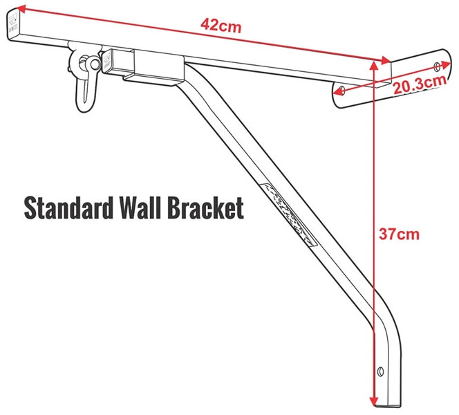 RDX X1 Punch Bag Steel Wall Bracket - Black 4 RDX X1 Punch Bag Steel Wall Bracket - Black - Image 2