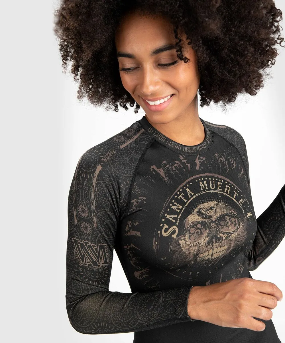 Venum Santa Muerte Dark Side Women´s Rashguard (23) - Longsleeves Black/Brown 6 Venum Santa Muerte Dark Side Women´s Rashguard (23) - Longsleeves Black/Brown - Image 4