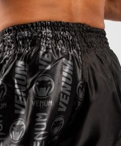 Venum Logos Muay Thai Shorts - Black-Black 17 Venum Logos Muay Thai Shorts - Black-Black -Training gear shop b21a0212b3910bb1fae8adc257f484108e3d7e70 SHORT MUAYTHAI LOGOS BLACK BLACK 07