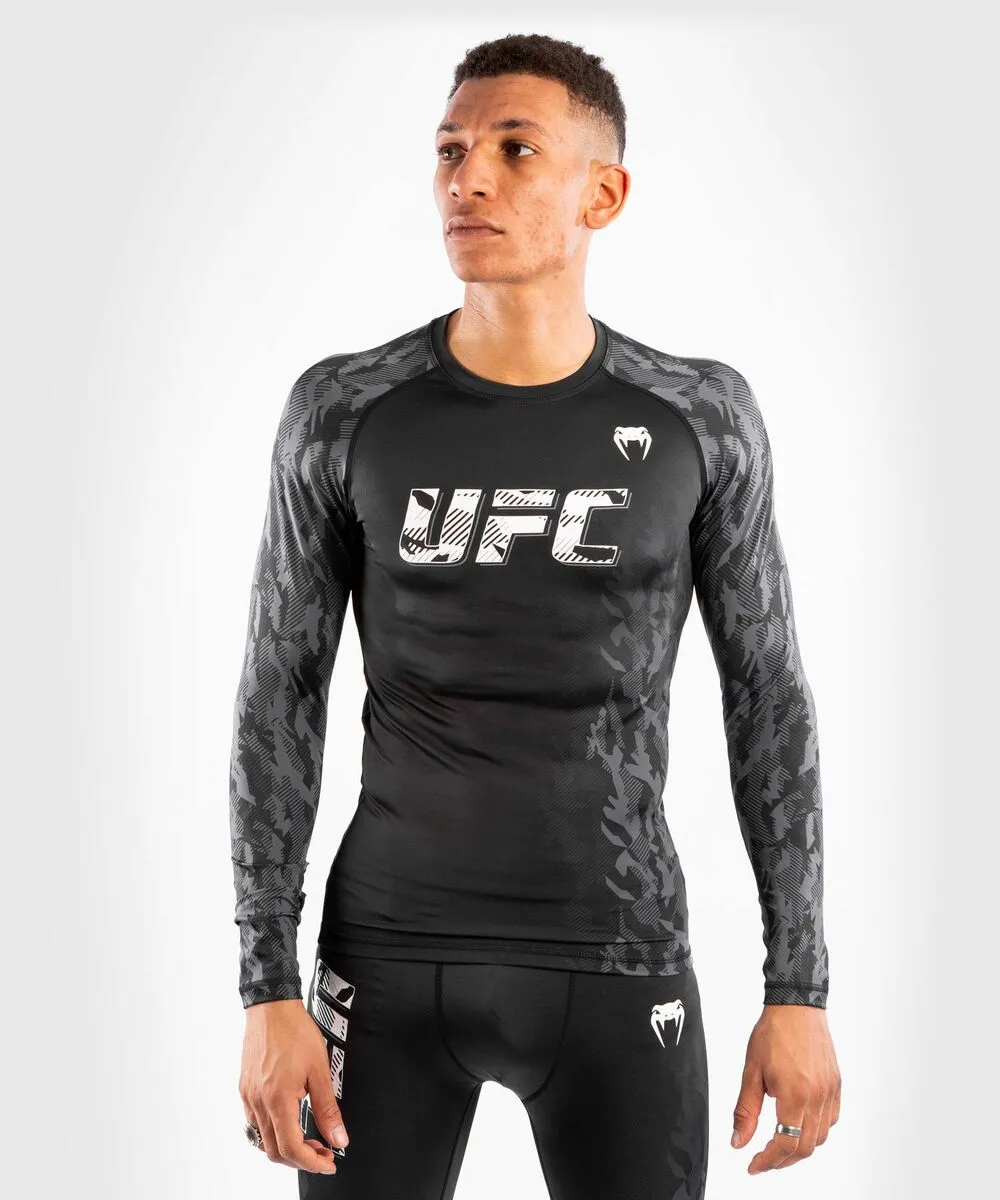 UFC Venum Authentic Fight Week Men's Performance Long Sleeve Rashguard - Black 3 UFC Venum Authentic Fight Week Men's Performance Long Sleeve Rashguard - Black