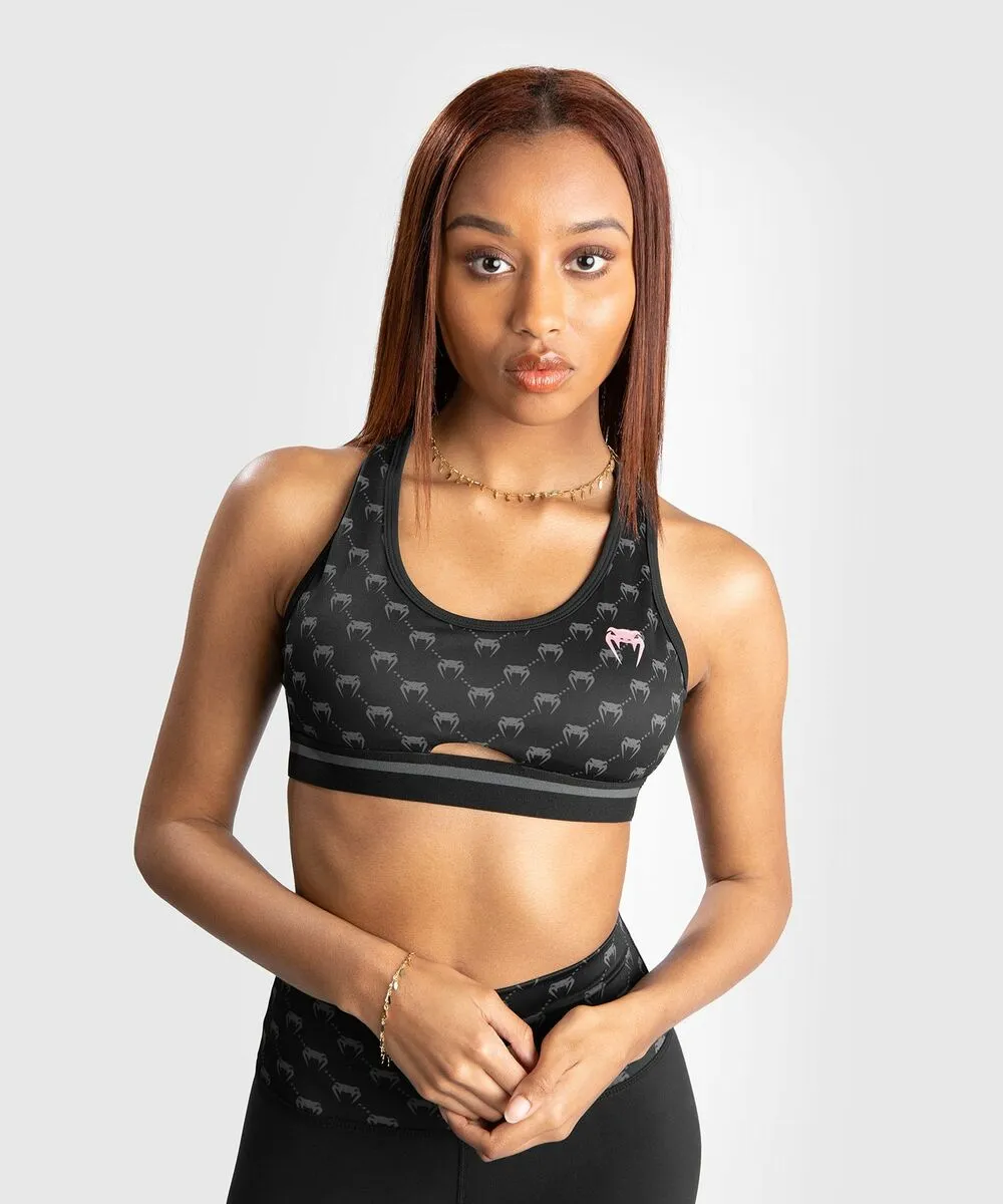Venum Monogram 2.0 Sport Bra - Black/Pink Gold 4 Venum Monogram 2.0 Sport Bra - Black/Pink Gold - Image 2