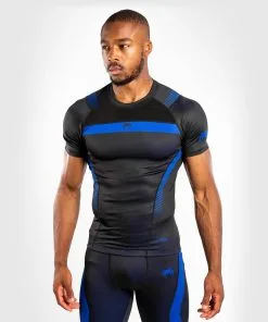 Venum NoGi 3.0 Rashguard Short Sleeves - Black-Blue