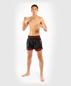 Venum Parachute Muay Thai Shorts - Black-Red -Training gear shop bde8e741fe00c9bd4dd33cabc14683fb2892f7d3 SHORT MUAYTHAI PARACHUTE BLACK RED 09