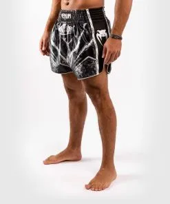 Venum GLDTR 4.0 (Gladiator) Muay Thai Shorts -Training gear shop bf9634b5a4ad40b701289eaac4827337627d9774 SHORT MUAYTHAI GLADIATOR 4.0 BLACK WHITE 02
