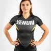 Venum ONE FC Impact Rashguard Short Sleeves Women - Grey-Black -Training gear shop c49c58ee62d276c446479eef08dcb5995a6924bc RASH SS ONEFC BLACK YELLOW 03
