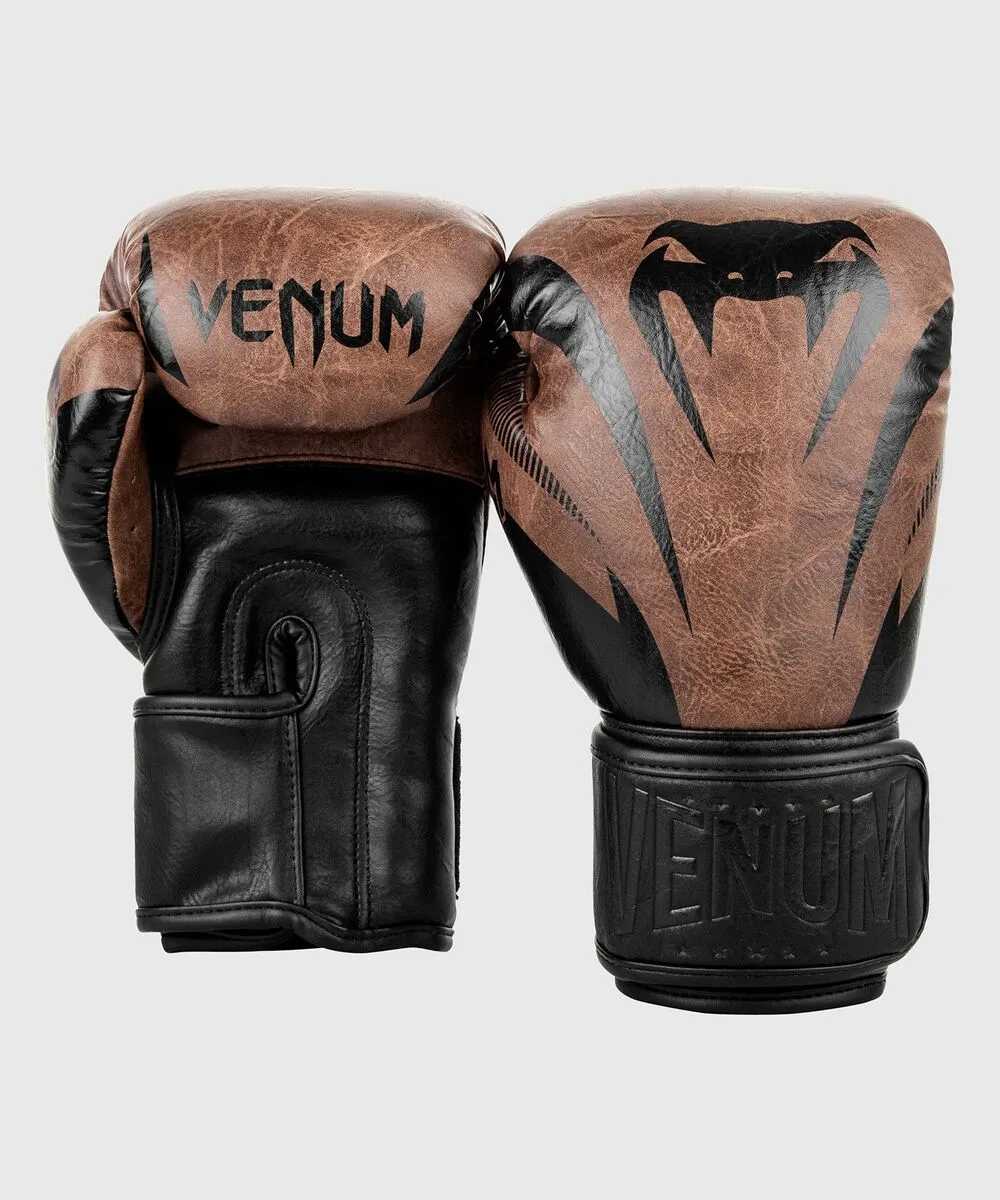Venum Impact Boxing Gloves - Black-Brown 3 Venum Impact Boxing Gloves - Black-Brown