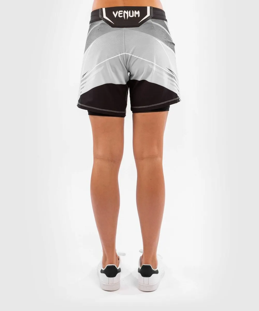 UFC Venum Authentic Fight Night Women's Shorts - Long Fit - White 6 UFC Venum Authentic Fight Night Women's Shorts - Long Fit - White - Image 4
