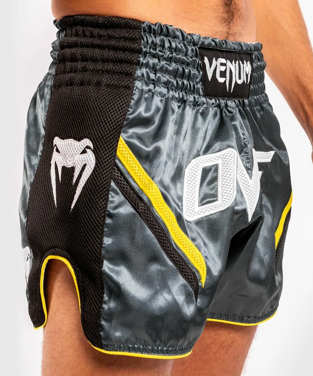 Venum ONE FC Impact Muay Thai Shorts - Grey-Yellow 9 Venum ONE FC Impact Muay Thai Shorts - Grey-Yellow - Image 7