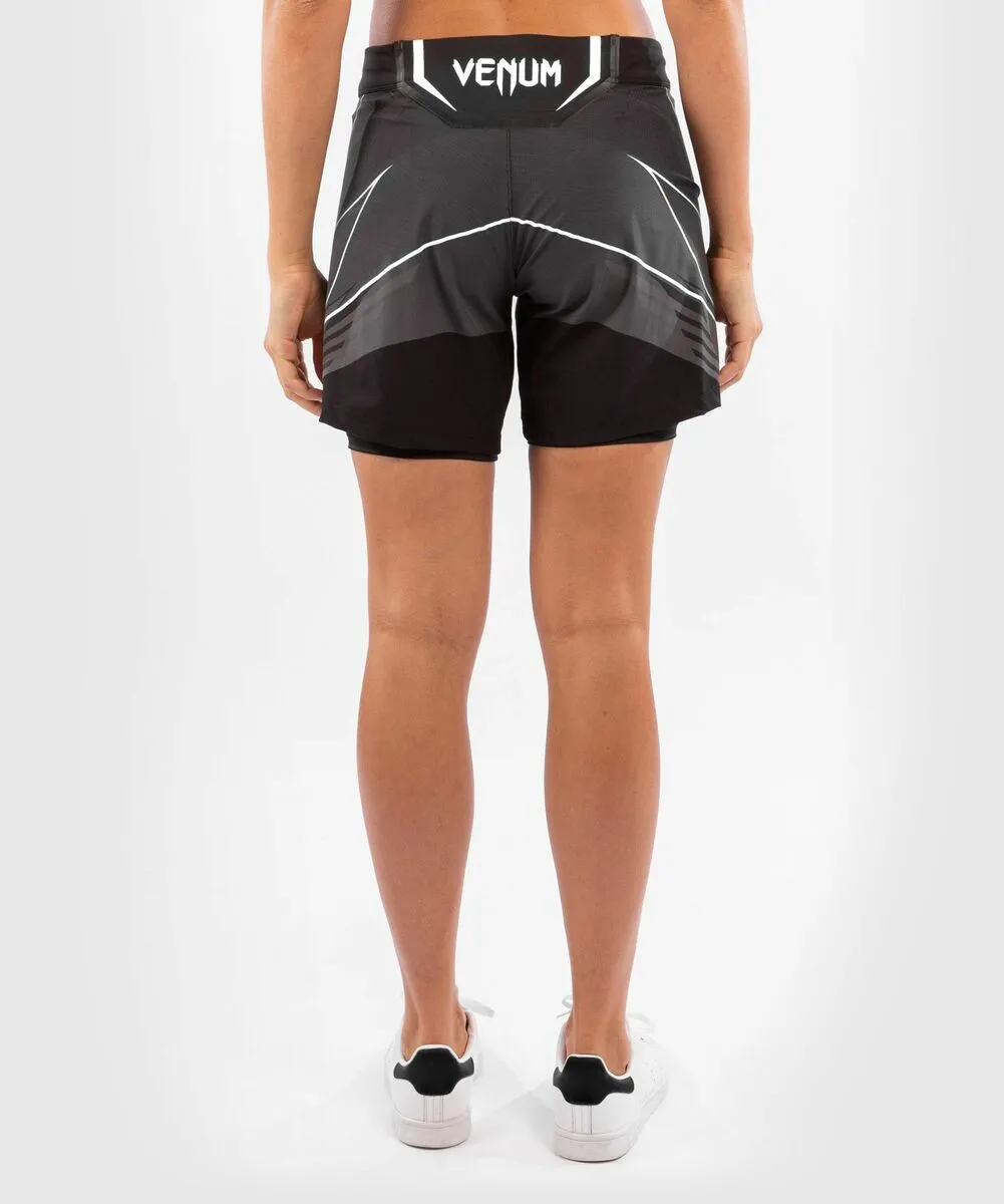 UFC Venum Authentic Fight Night Women's Shorts - Long Fit - Black 6 UFC Venum Authentic Fight Night Women's Shorts - Long Fit - Black - Image 4