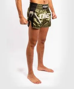 Venum ONE FC Impact Muay Thai Shorts - Khaki-Black -Training gear shop d4a3545dc911aa70722c64988b0a113f67c94481 SHORT MUAYTHAI ONEFC KHAKI BLACK 05