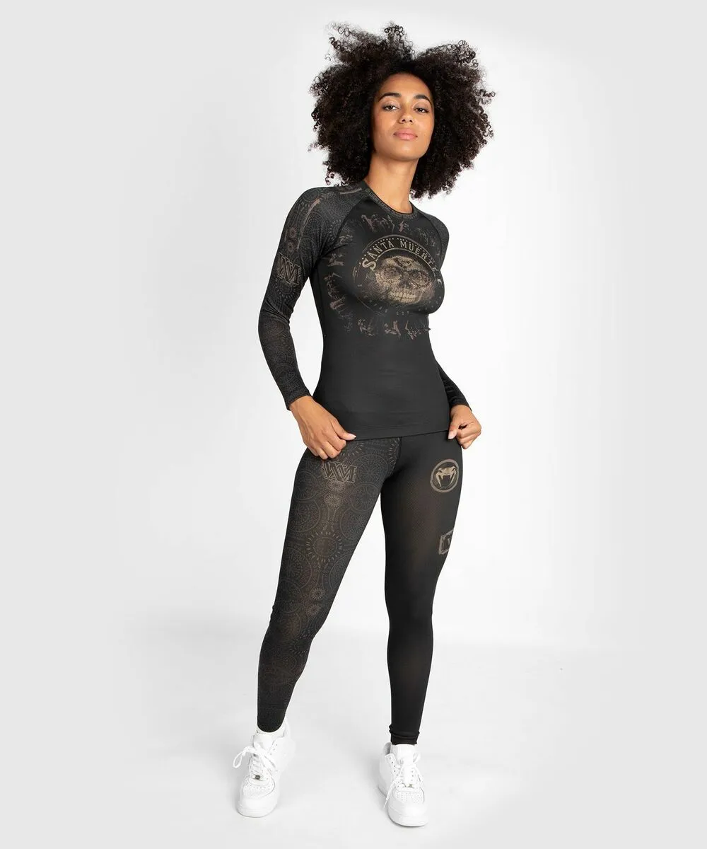 Venum Santa Muerte Dark Side Women´s Rashguard (23) - Longsleeves Black/Brown 5 Venum Santa Muerte Dark Side Women´s Rashguard (23) - Longsleeves Black/Brown - Image 3