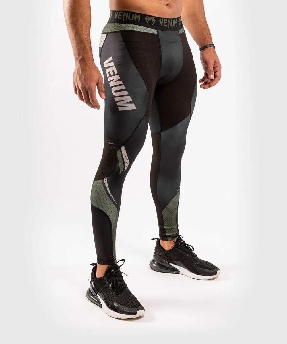 Venum One FC Impact Compression Tights - Black-Khaki 5 Venum One FC Impact Compression Tights - Black-Khaki - Image 3