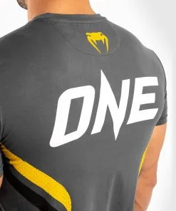 Venum One FC Impact T-shirt - Grey-Yellow -Training gear shop d8e97f0325f9bd2729e47d3d6c6b64253dc0b2b1 TS ONEFC IMPACT GREY YELLOW 06