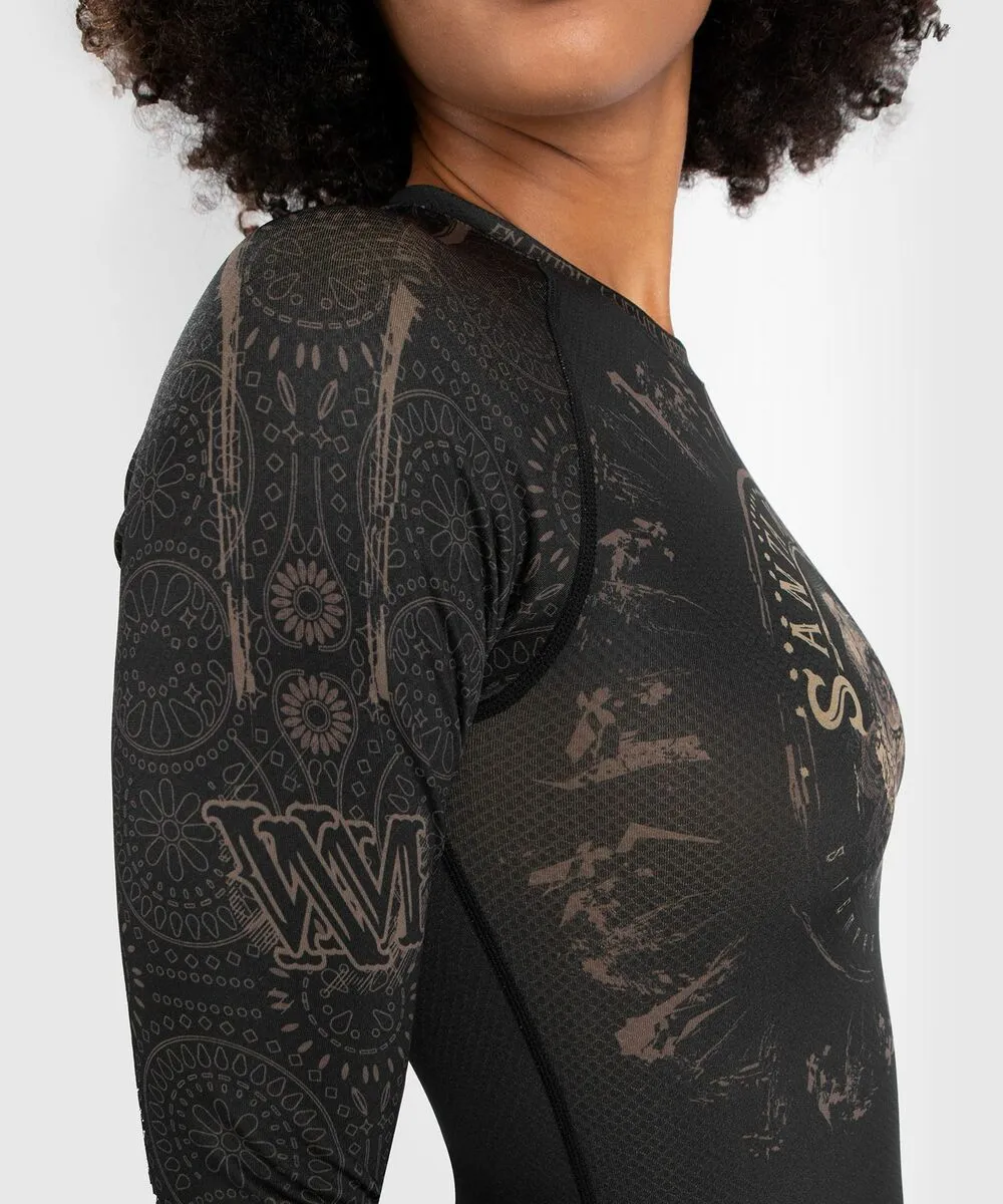 Venum Santa Muerte Dark Side Women´s Rashguard (23) - Longsleeves Black/Brown 11 Venum Santa Muerte Dark Side Women´s Rashguard (23) - Longsleeves Black/Brown - Image 9