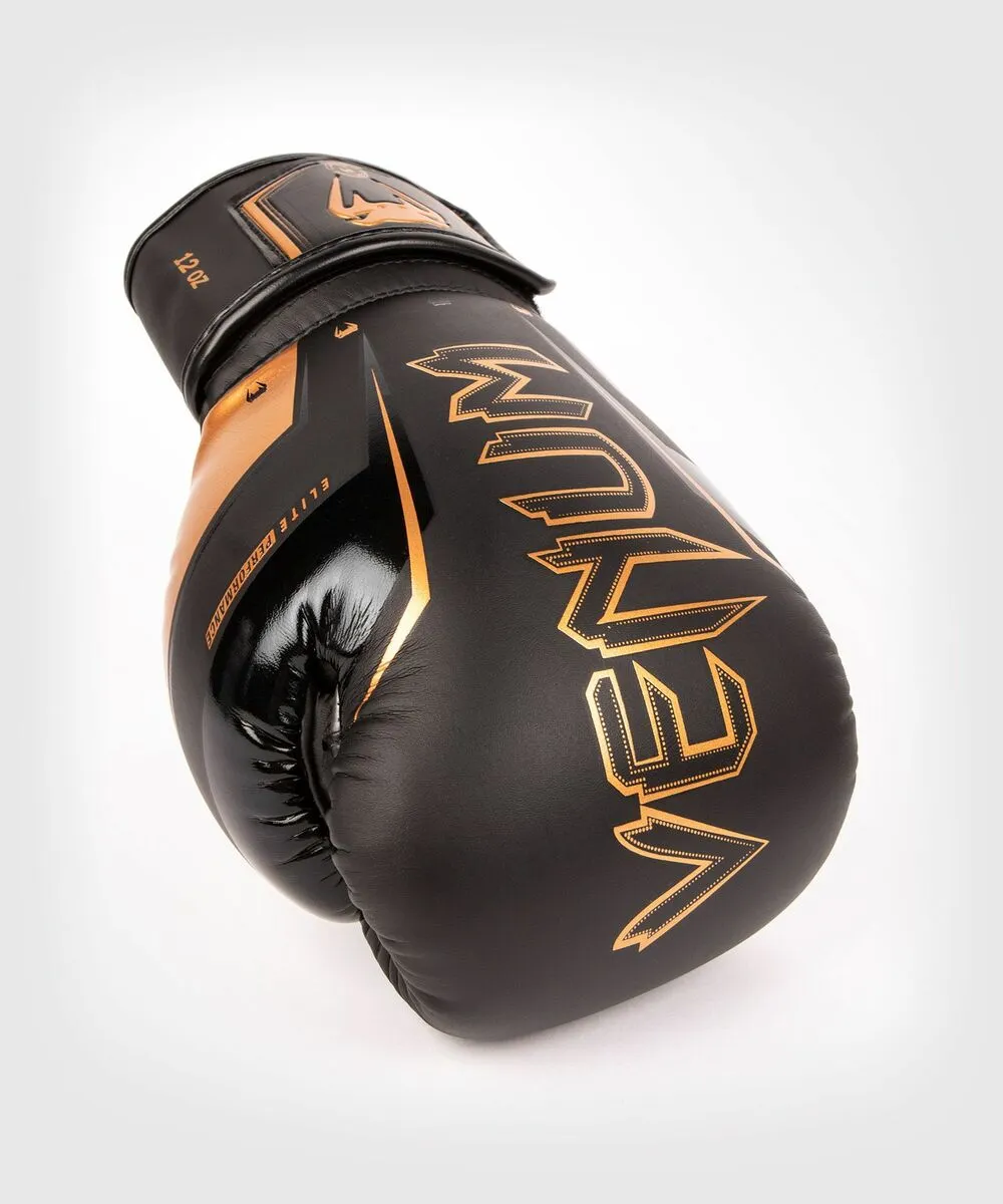 Venum Elite Evo Boxing Gloves - Black/Bronze 6 Venum Elite Evo Boxing Gloves - Black/Bronze - Image 4