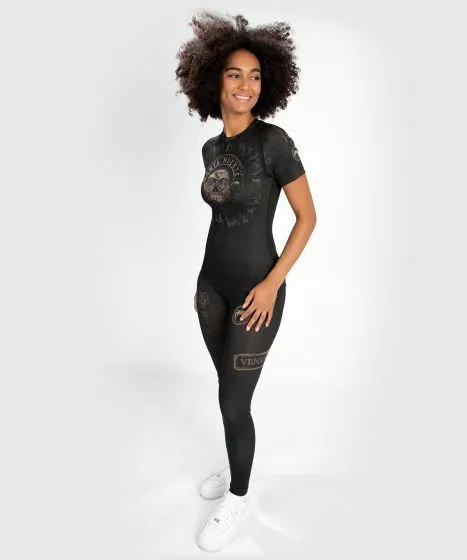 Venum Santa Muerte Dark Side Women´s Rashguard (23) - Shortsleeves Black/Brown 5 Venum Santa Muerte Dark Side Women´s Rashguard (23) - Shortsleeves Black/Brown - Image 3