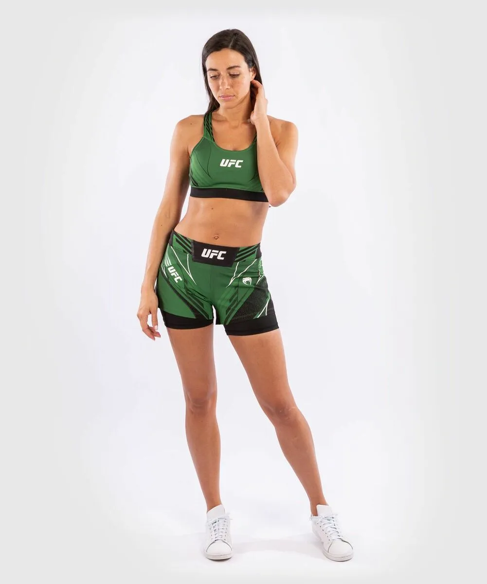 UFC Venum Authentic Fight Night Women's Shorts - Short Fit - Green 10 UFC Venum Authentic Fight Night Women's Shorts - Short Fit - Green - Image 8