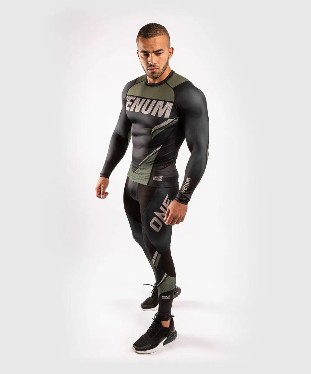 Venum One FC Impact Compression Tights - Black-Khaki 9 Venum One FC Impact Compression Tights - Black-Khaki - Image 7