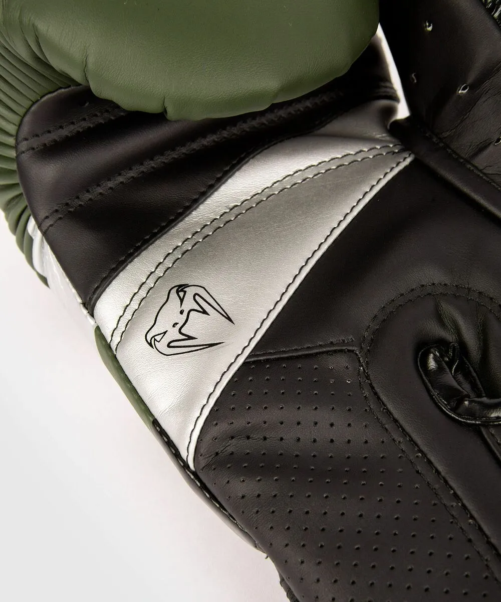 Venum Elite Evo Boxing Gloves - Khaki/Silver 8 Venum Elite Evo Boxing Gloves - Khaki/Silver - Image 6
