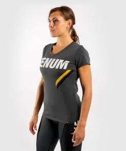 Venum ONE FC Impact T-shirt Women - Grey-Yellow -Training gear shop eea73fca4354ef0f6547f918a8ef02e9200707f8 TS ONEFC BLACK YELLOW 02