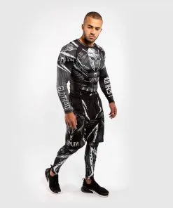 Venum GLDTR 4.0 (Gladiator) Rashguard - Long Sleeves -Training gear shop f171885242a972d19a8ee9c2ae3edf0bb31e7209 RASH LS GLADIATOR 4.0 BLACK WHITE 08
