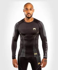 Venum Athletics Rashguard Long Sleeves - Black-Gold
