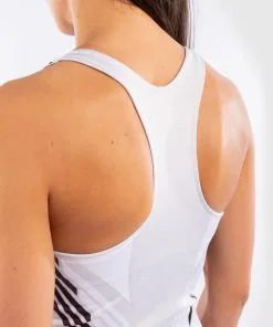 UFC Venum Authentic Fight Night Women's Fitted Tank With Shelf Bra - White -Training gear shop fad538e16eee9b53d81504b961a0525c0f69acd3 VNMUFC 00012 002 06