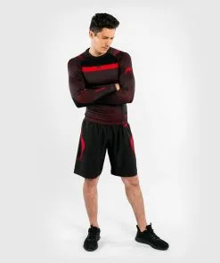 Venum NoGi 3.0 Rashguard Long Sleeves - Black-Red -Training gear shop fc48a8db34d2a18cf865da256464d86c6846c5df RASH LS NOGI3.0 RED 10