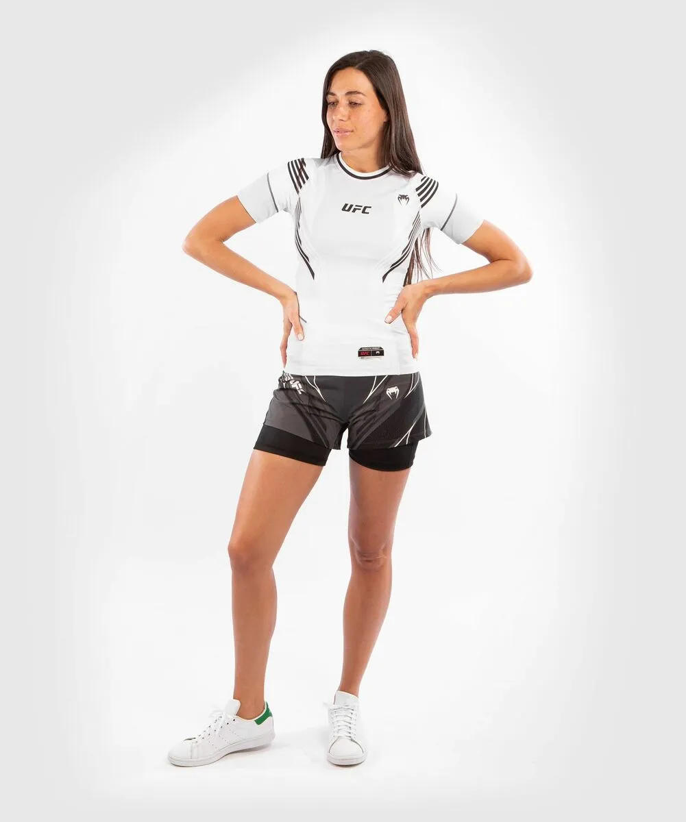 UFC Venum Authentic Fight Night Women's Rashguard - White 7 UFC Venum Authentic Fight Night Women's Rashguard - White - Image 5