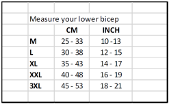 Gasp Power Elbow Sleeves 230136 -Training gear shop gasp measurement elbow sleeves