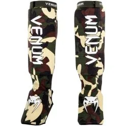 Venum Kontact Shinguard -Training gear shop kontact shingards black forest camo 1500 01