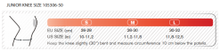 Rehband Rx 105306-50 Knee Support JR. -Training gear shop size guide rx junior