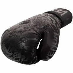 Venum Dragon's Flight Boxing Gloves Black/Black -Training gear shop venum 03169 114 8oz venum 03169 114 8oz galery image 4 bg dragons flight black black 1500 04 2
