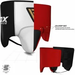RDX Groin Guard L1 -Training gear shop white leather gel groin guard 2 3